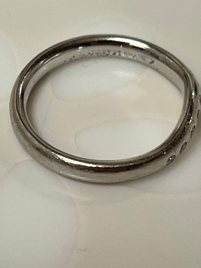 ティファニーカーブドバンドリング　ダイヤ9P 12.5 号