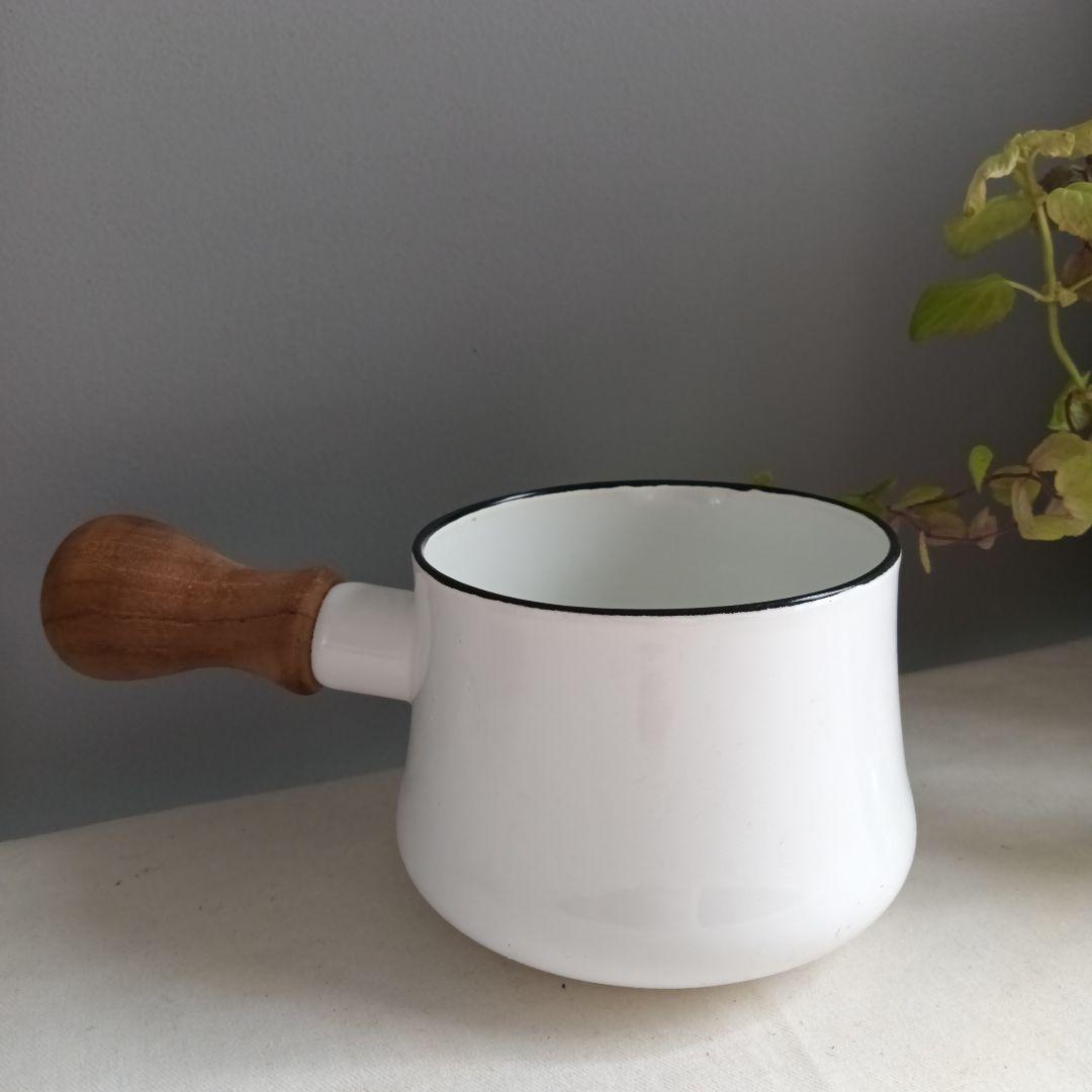 dansk ミルクパン　ダンスク片手鍋 美品 バターウォーマー白ホワイト