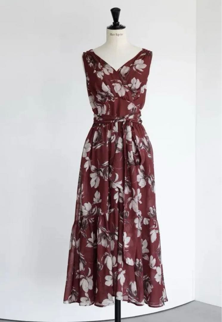 ワンピース Herlipto Anemone Cache-Coeur Long Dress