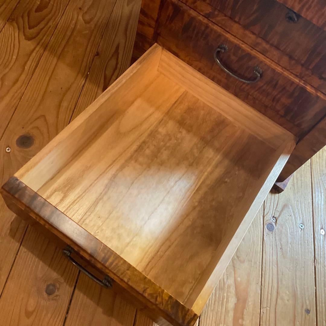 レア！無垢材 虎杢 縮み杢 高級家具 23kg 一枚板 座机 文机 座敷机 座卓