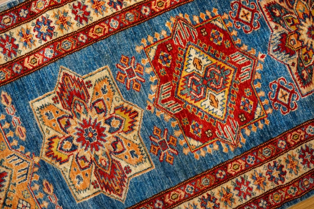 アフガニスタン手織りガズニウールラグ 　ペルシャ ランナー　299×82cm