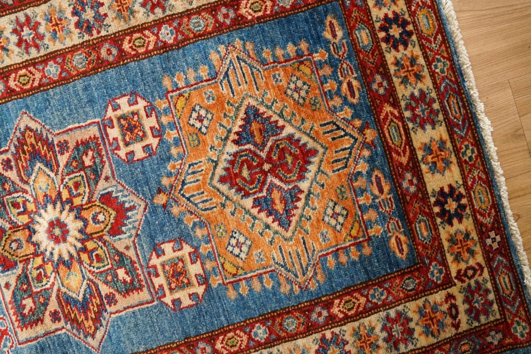 アフガニスタン手織りガズニウールラグ 　ペルシャ ランナー　299×82cm