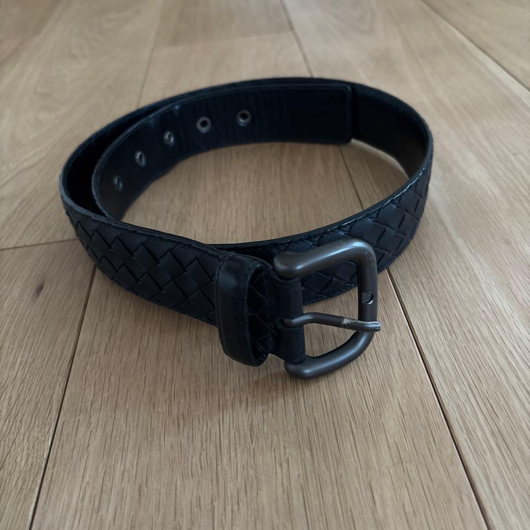 BOTTEGA VENETA ボッテガヴェネタブラック編み込みベルト