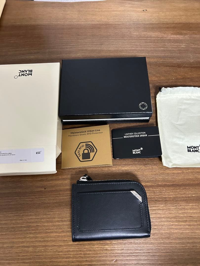 【ミクロ0408】Montblanc ブラック L字ファスナーウォレット