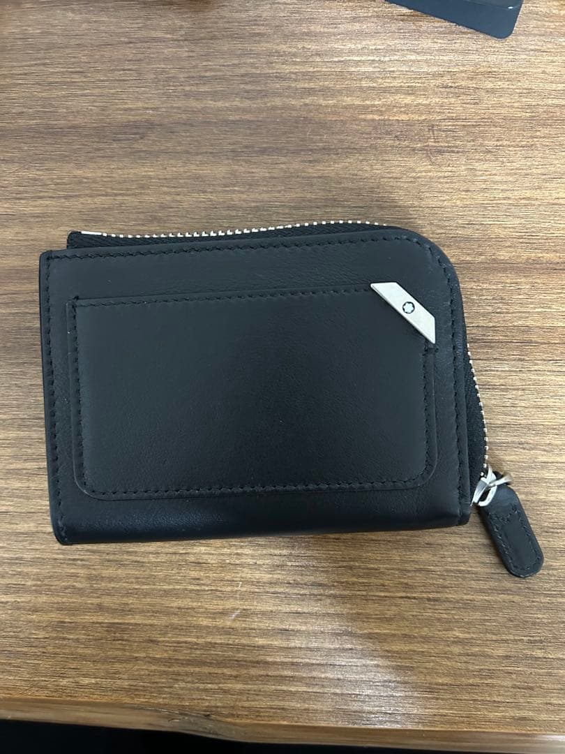 【ミクロ0408】Montblanc ブラック L字ファスナーウォレット