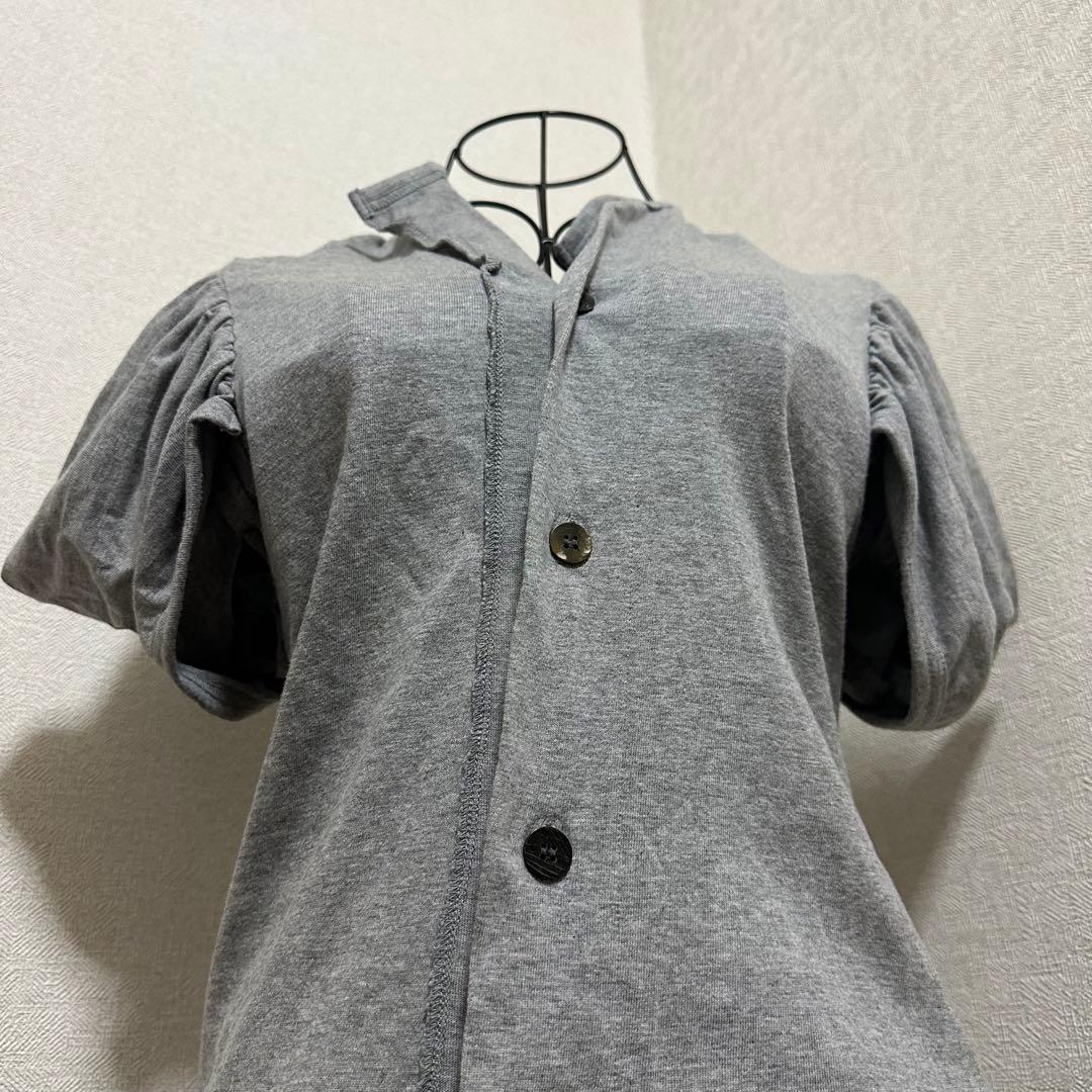 ジュンヤワタナベ コムデギャルソン 変形ブラウス 半袖 グレー カットソー　美品