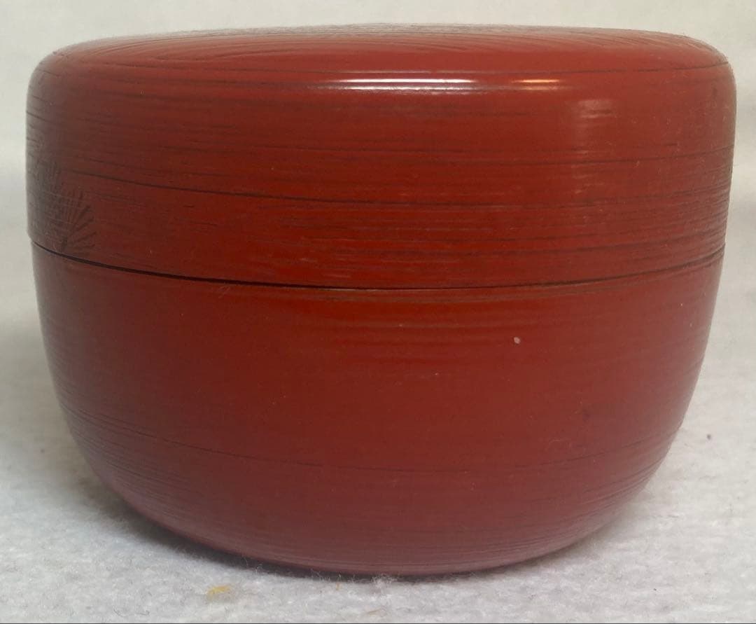 B524h「朝陽 棗」岡本陽斎作　共箱　茶入　茶道具　加賀塗師