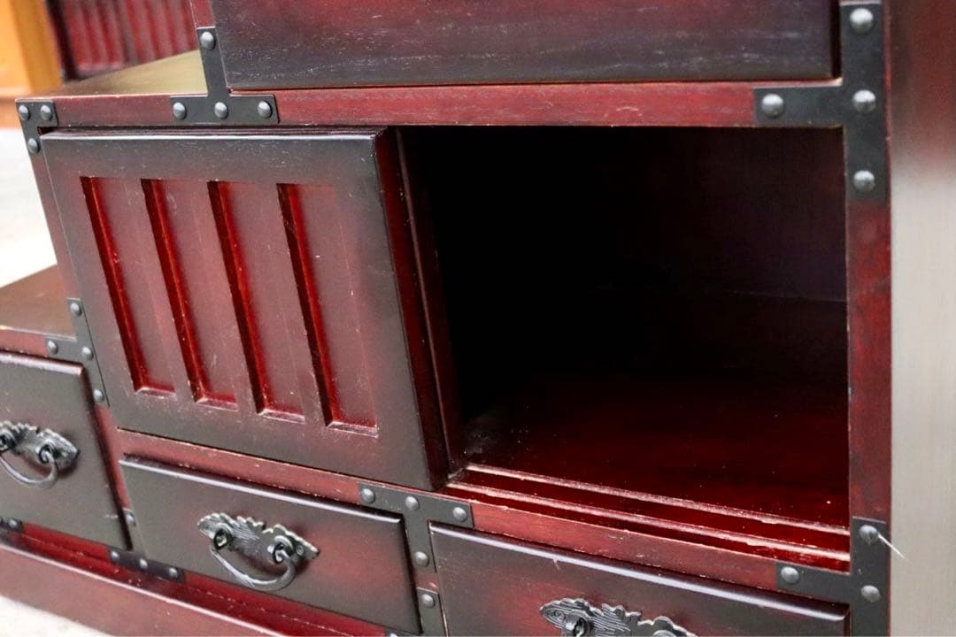 GMIK382B○階段箪笥 時代箪笥 和家具 和モダン 和室 座敷 古民家 チェ