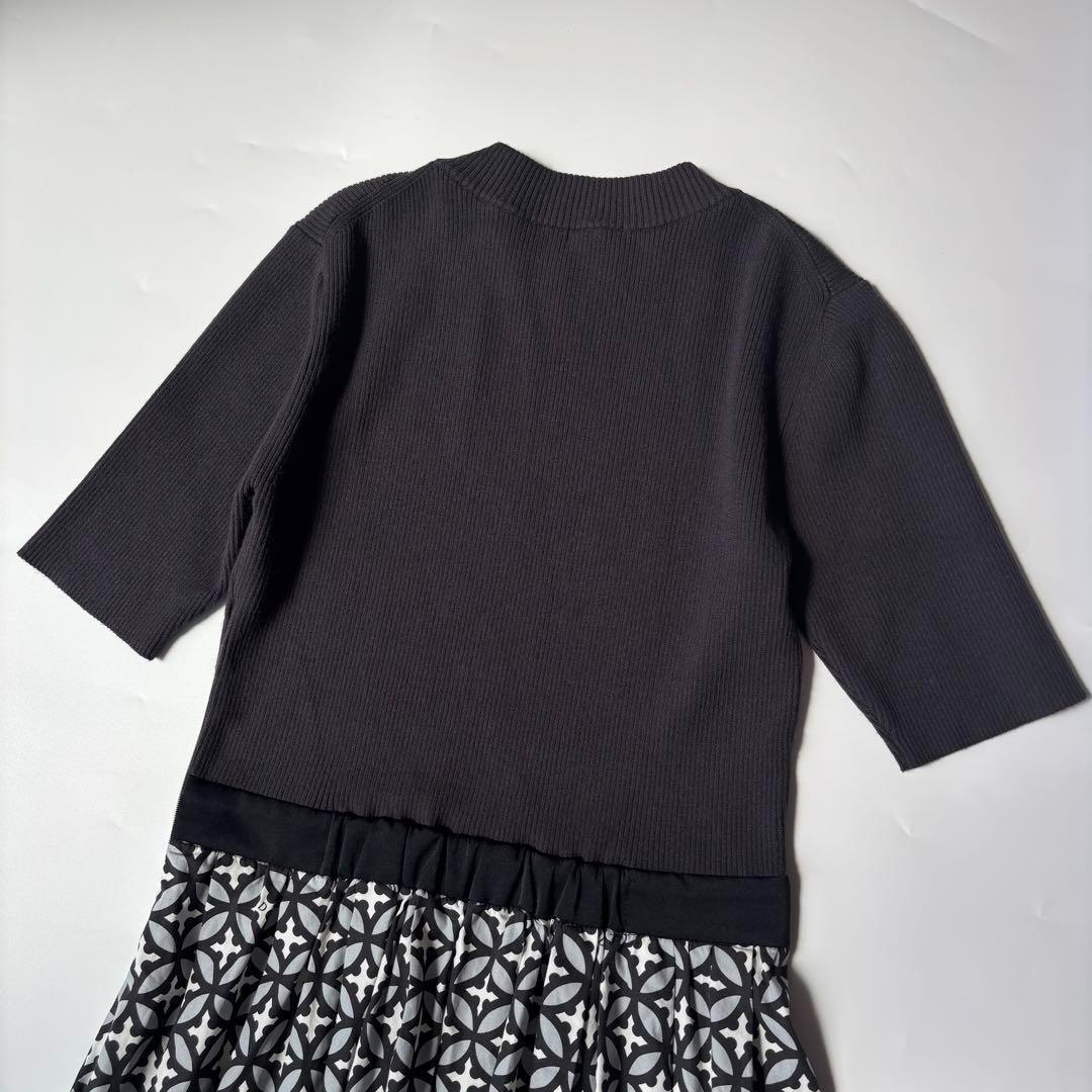 美品　完売　DRESSTERIOR オーバーラップサークルコンビワンピース 36