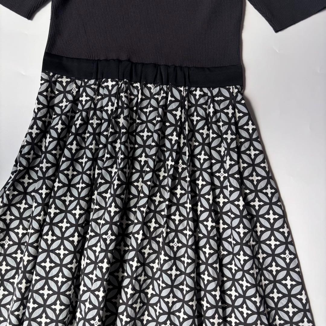 美品　完売　DRESSTERIOR オーバーラップサークルコンビワンピース 36