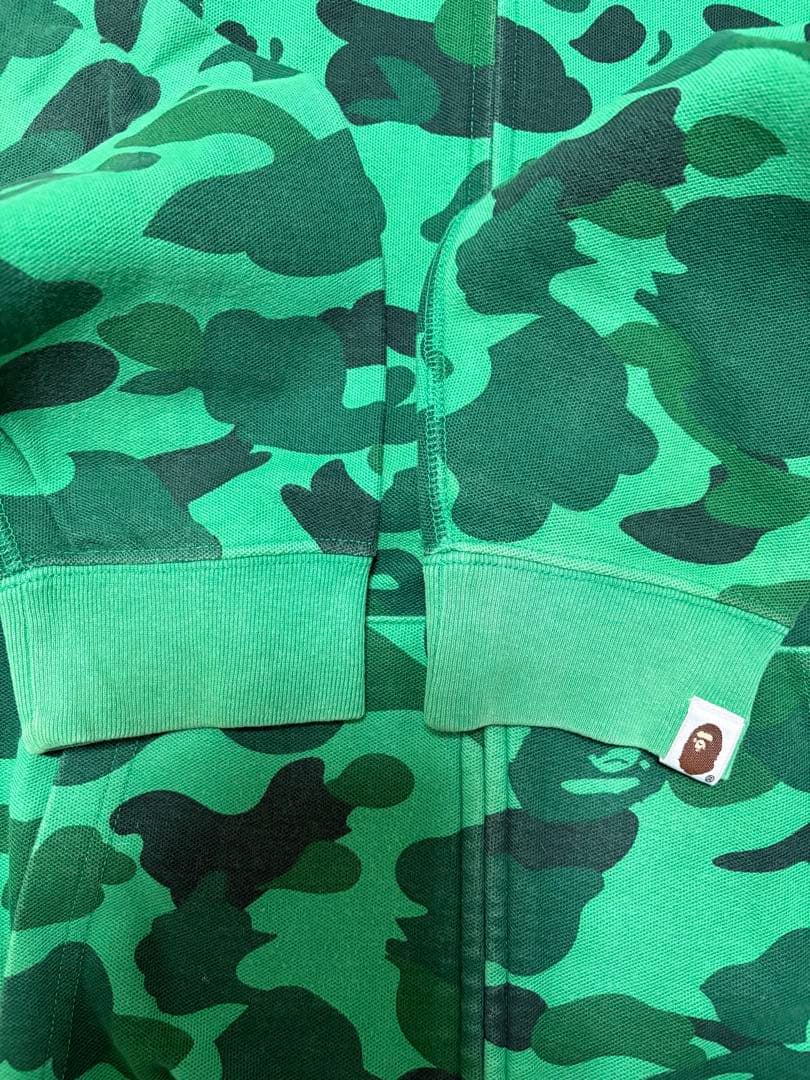 A BATHING APE カモフラージュパーカー Lサイズ グリーン
