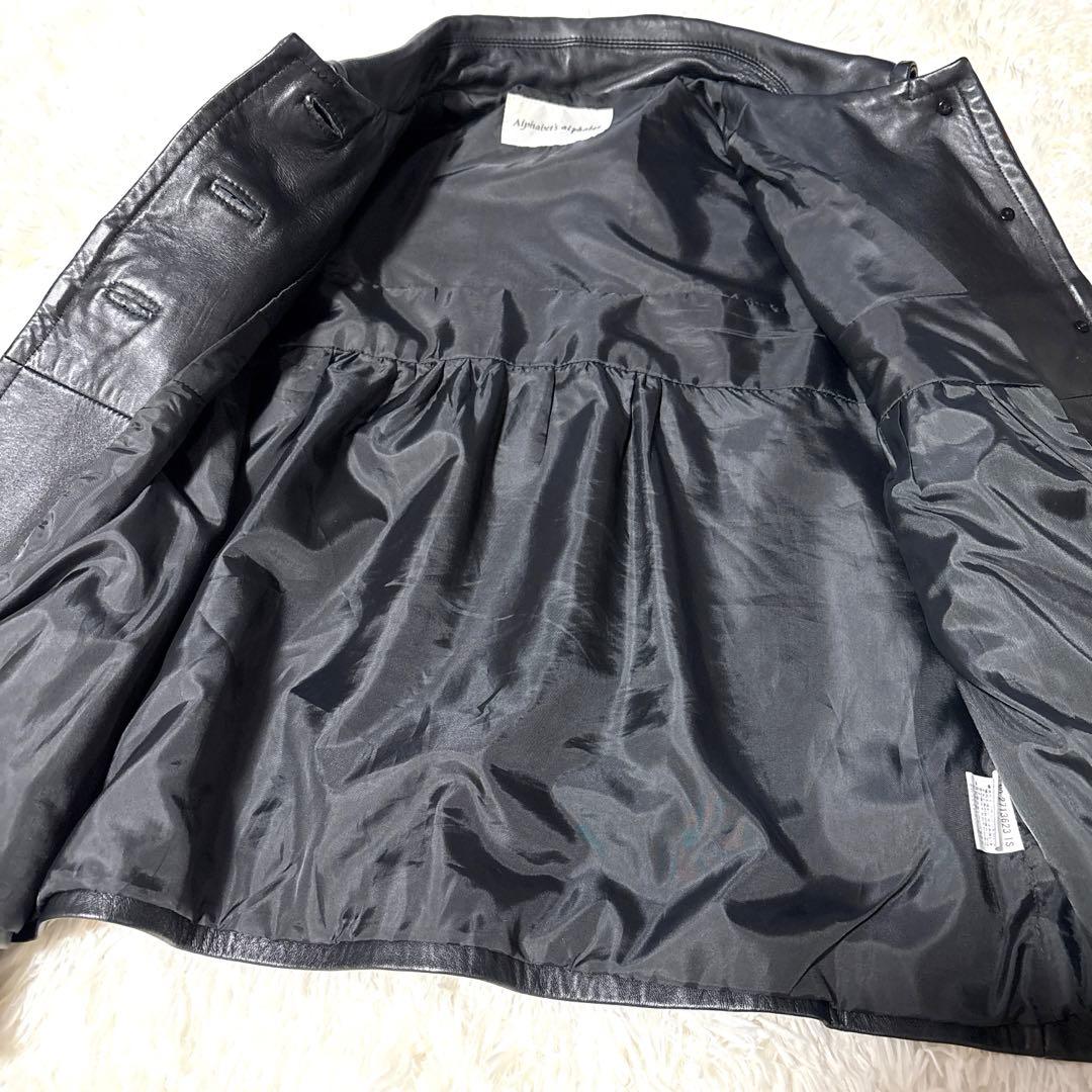 極美品✨アルファベッツ レザージャケット　F レディース　牛革100% 上質