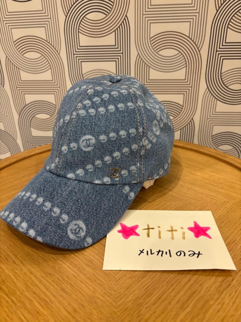 浜崎あゆみ着用　シャネル CHANEL 25SS デニムキャップ 帽子
