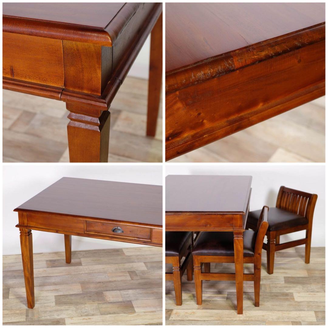 K 新品 ダイニングテーブル L コロニアル カントリー アジアン 机 デスク