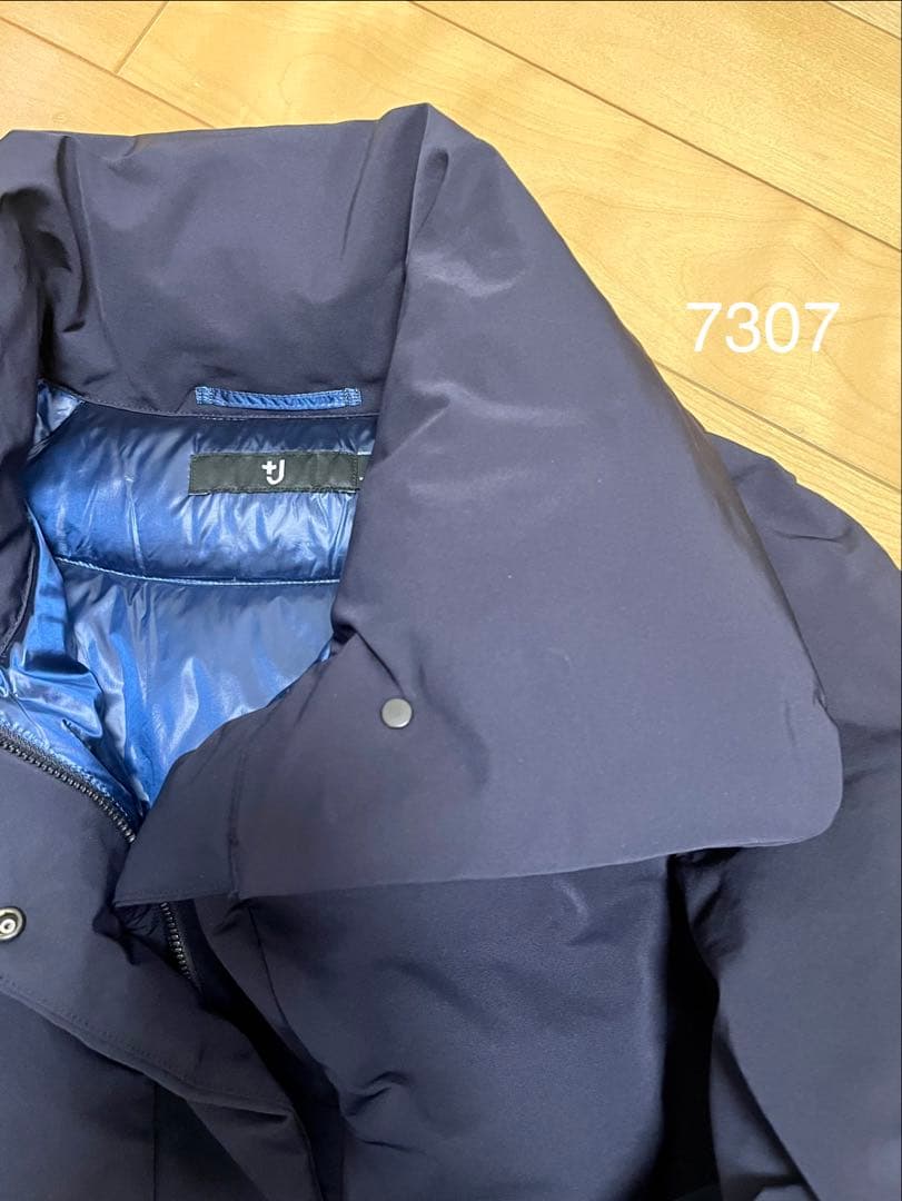 ユニクロ +J ハイブリッドダウンジャケット ネイビー L