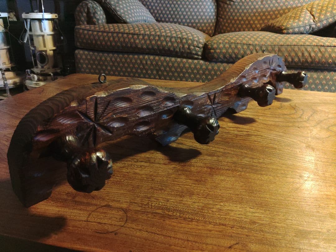 ハンガーフック　スペイン製　帽子　天然木　手彫　彫刻　アンティーク　ヴィンテージ