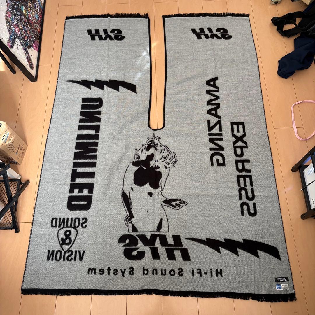 ヒステリックグラマー　ポンチョ　ストール　黒　HYSTERIC GLAMOUR