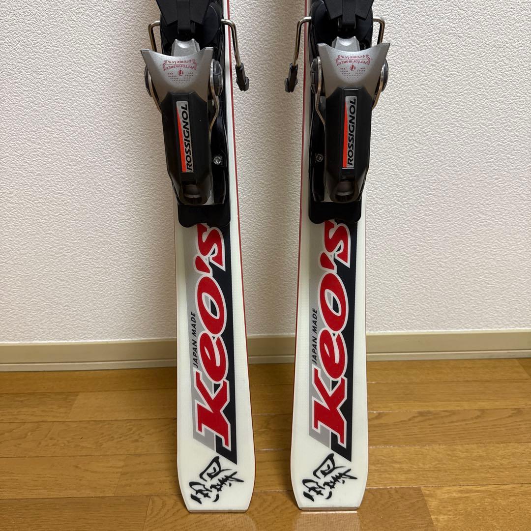 OGASAKA スキー板 『覇』Keos 155cm 赤黒 + 紫スキー用ポール