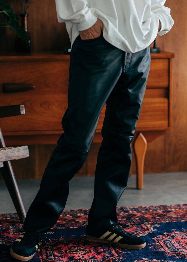 ジャーナルスタンダード カウレザー 5ポケットパンツ