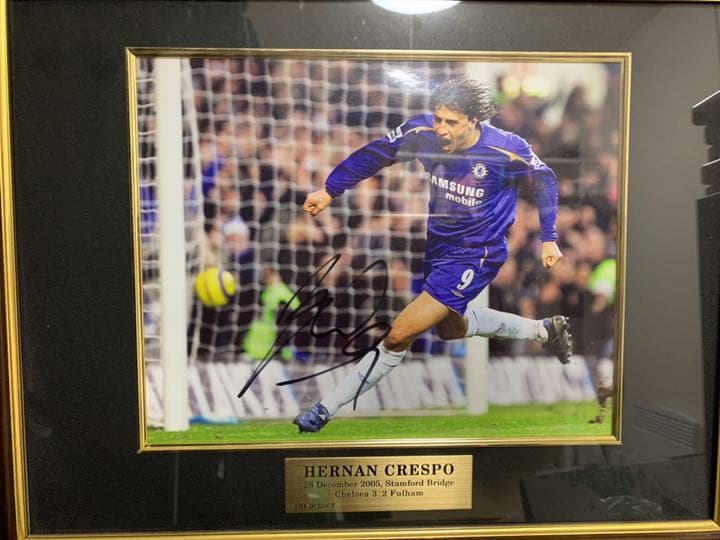 クレスポ　直筆サイン　フォト　額入り　レア