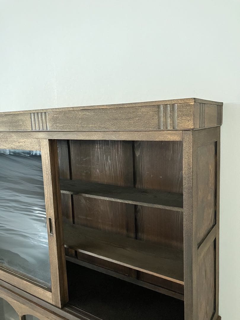 レトロ　ヴィンテージ　古家具　古道具　収納棚　食器棚　シェルフ　ガラス棚
