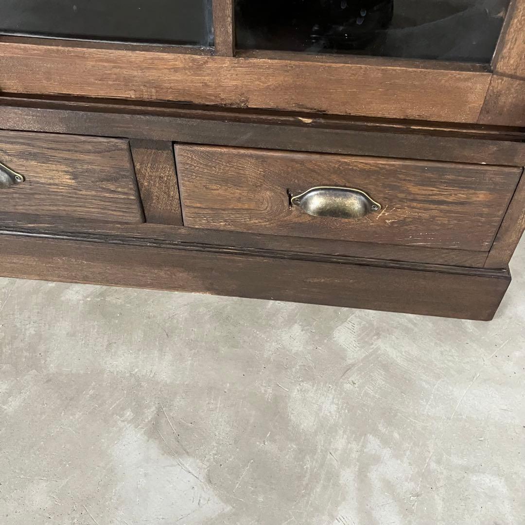 レトロ　ヴィンテージ　古家具　古道具　収納棚　食器棚　シェルフ　ガラス棚