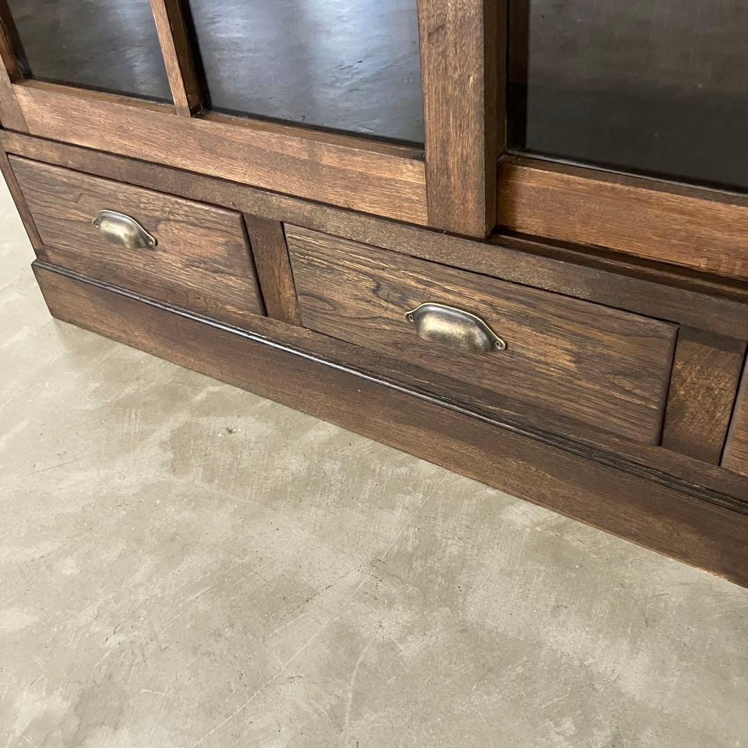 レトロ　ヴィンテージ　古家具　古道具　収納棚　食器棚　シェルフ　ガラス棚