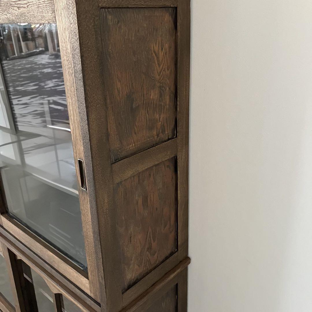 レトロ　ヴィンテージ　古家具　古道具　収納棚　食器棚　シェルフ　ガラス棚