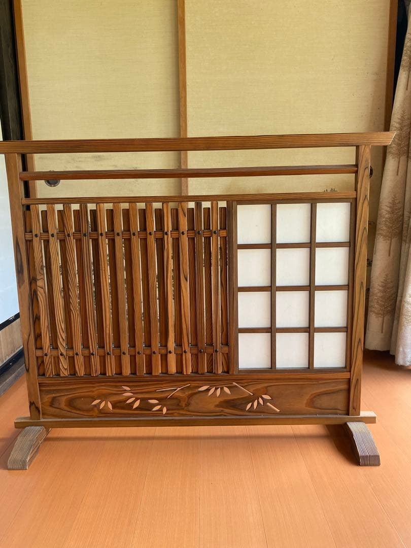 衝立　障子　間仕切り　パーテーション　間仕切り　昭和レトロ