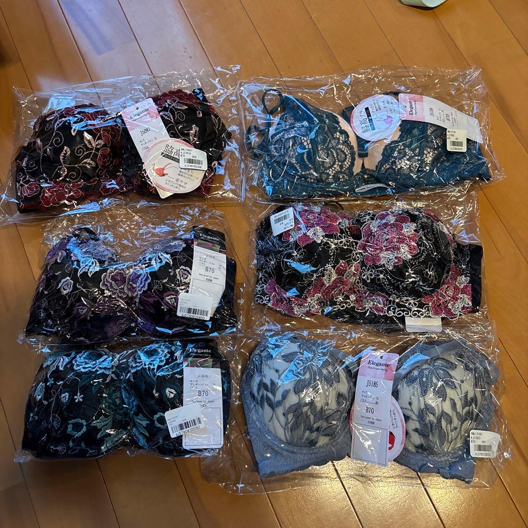 ブラジャー・ショーツ・Ｔショーツ３点セット×６