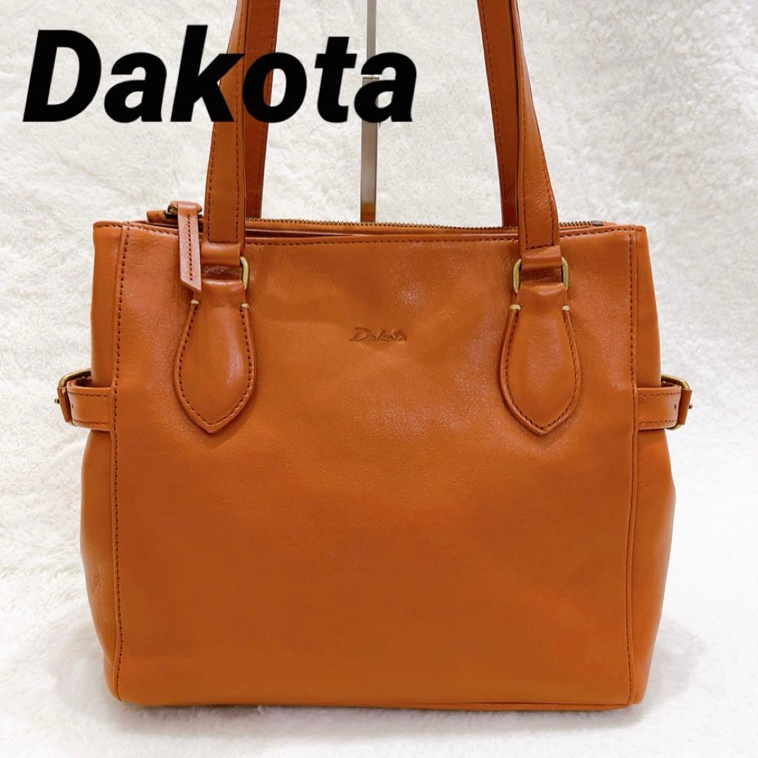 極美品 Dakota ダコタ レックス トートバッグ レザー 牛革 キャメル