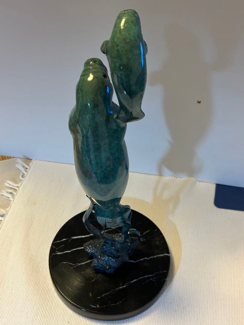 クリスチャンラッセン作　マナティのブロンズ彫刻 約35cm 3.6キログラム