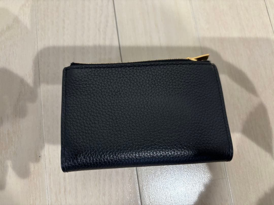 マルベリー　三つ折り財布　ブラック