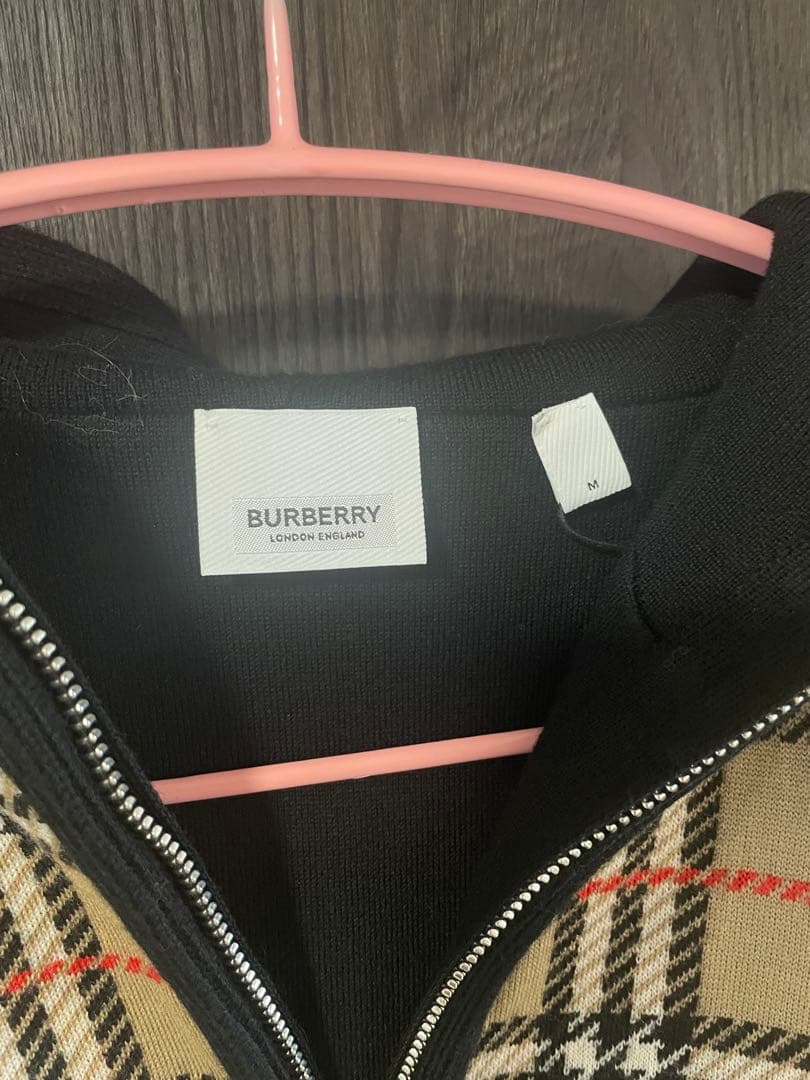BURBERRY チェック柄 子供Mサイズ　ケープ　ニット
