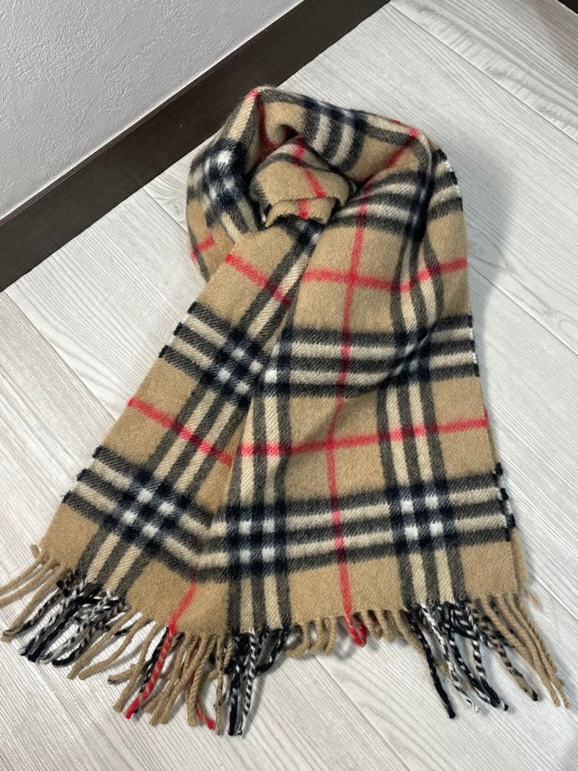 BURBERRY✨バーバリー カシミア100% マフラー ブラウン