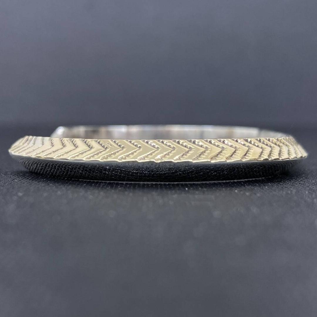 NAVAJO Bruce Morgan 14K シルバー トライアングルバングル