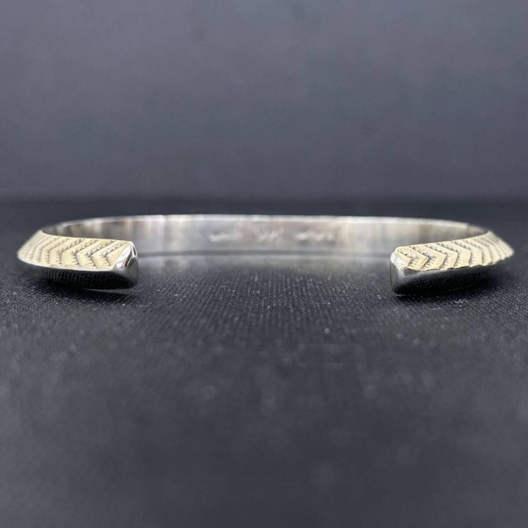 NAVAJO Bruce Morgan 14K シルバー トライアングルバングル