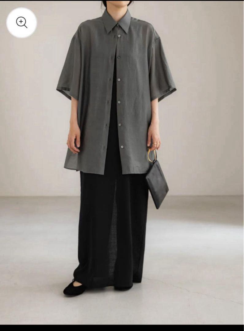 トップス digne / sheer shirt - moss green