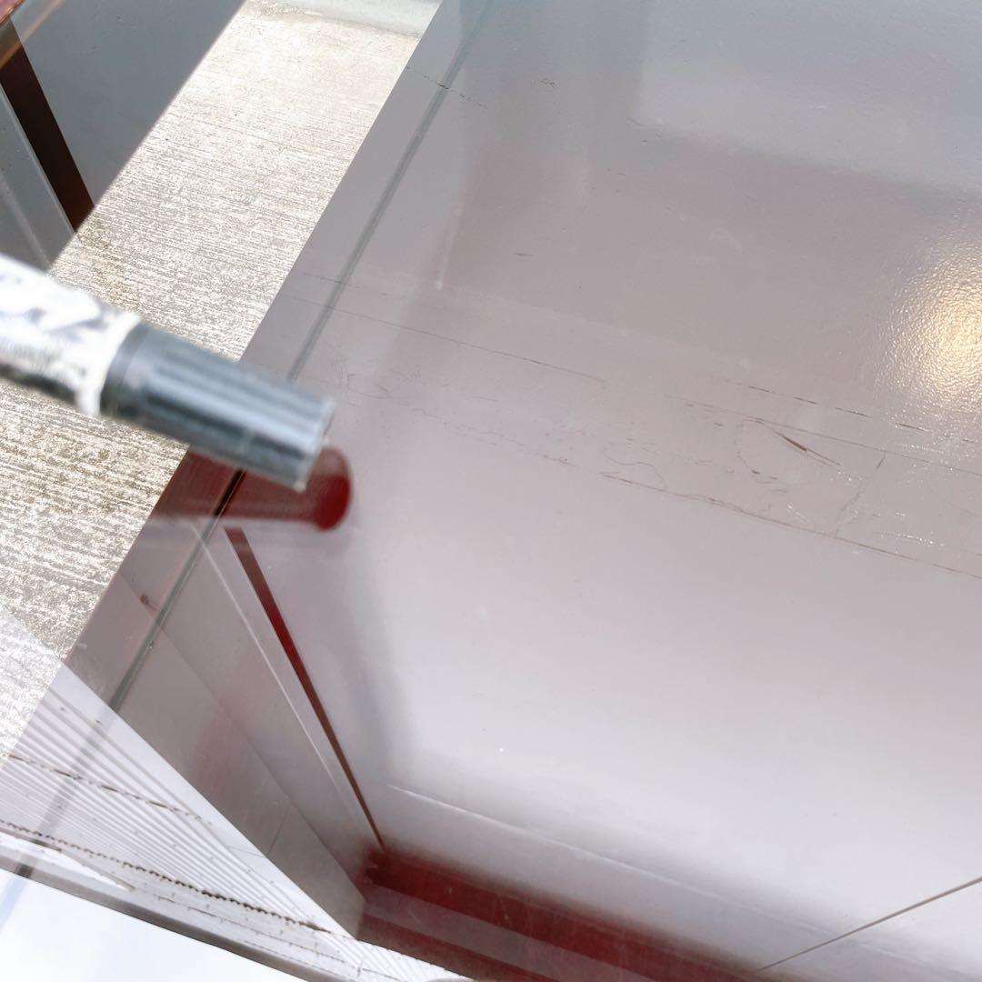 【美品】ビンテージ ナガノインテリア スクエアガラステーブル 稀少デザイン