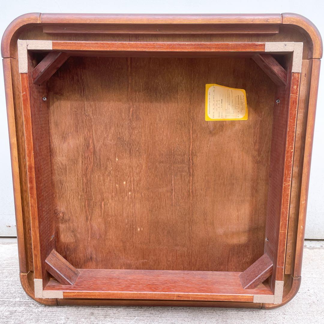 【美品】ビンテージ ナガノインテリア スクエアガラステーブル 稀少デザイン