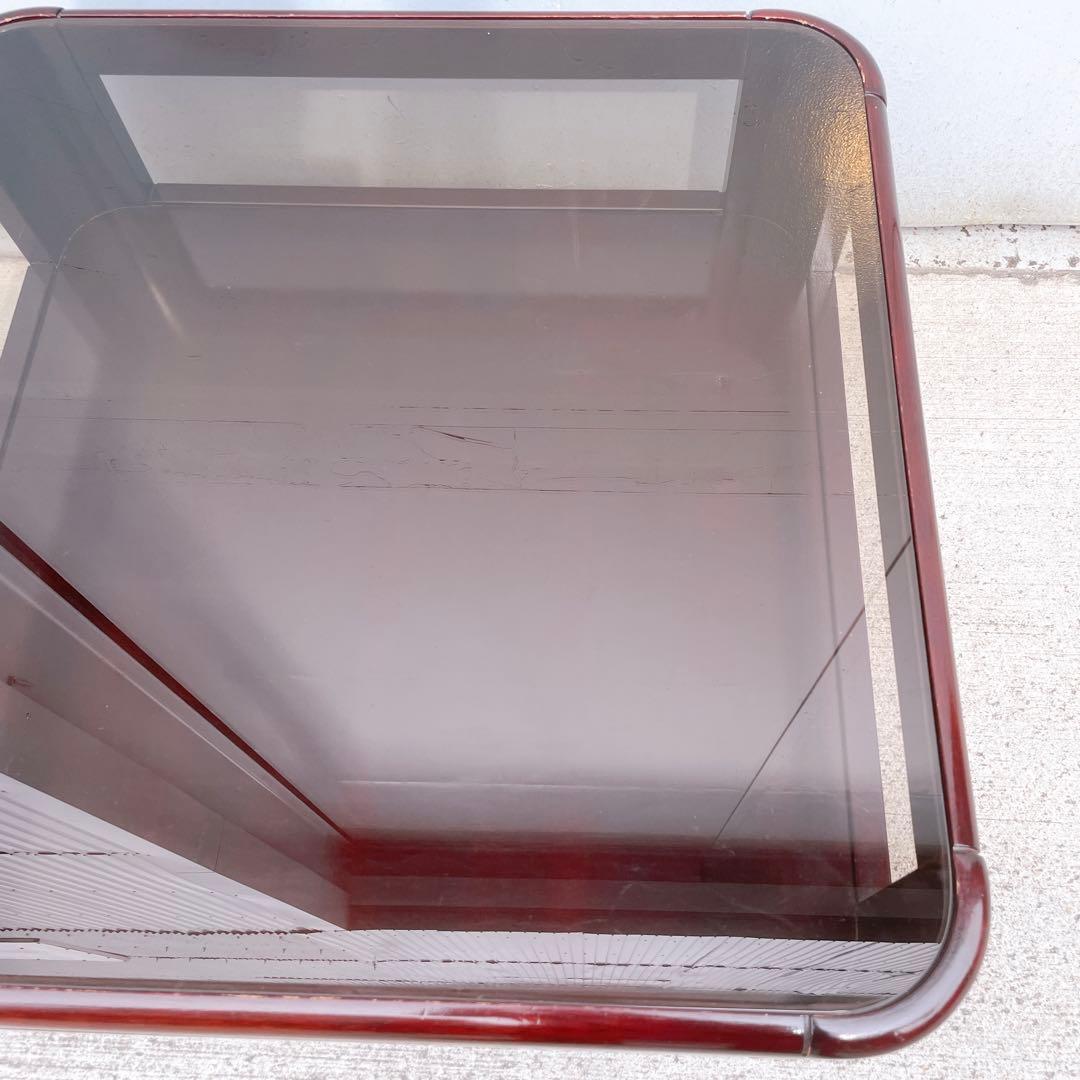 【美品】ビンテージ ナガノインテリア スクエアガラステーブル 稀少デザイン