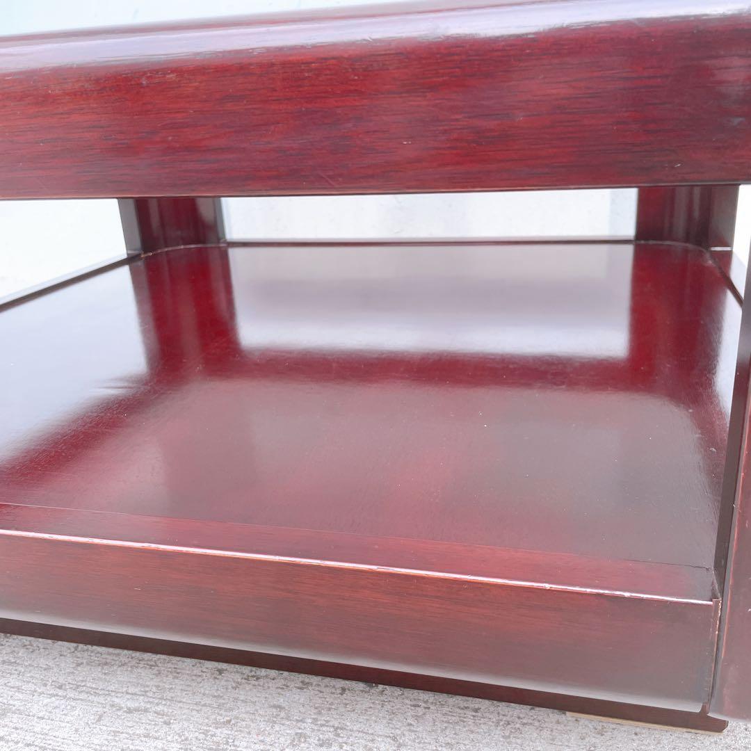 【美品】ビンテージ ナガノインテリア スクエアガラステーブル 稀少デザイン