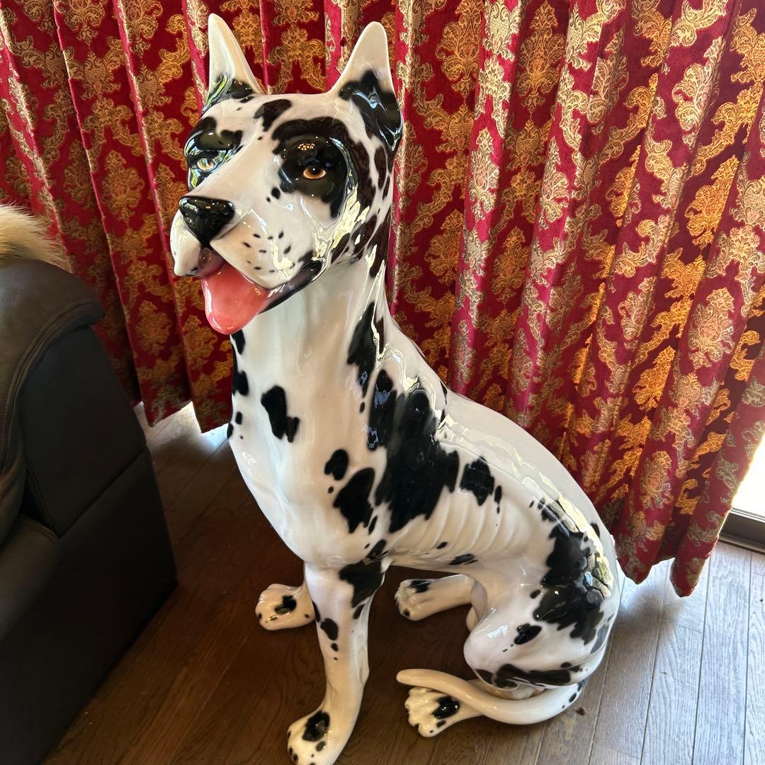 △ 犬　置物　陶器　インテリア　オブジェ　豪華