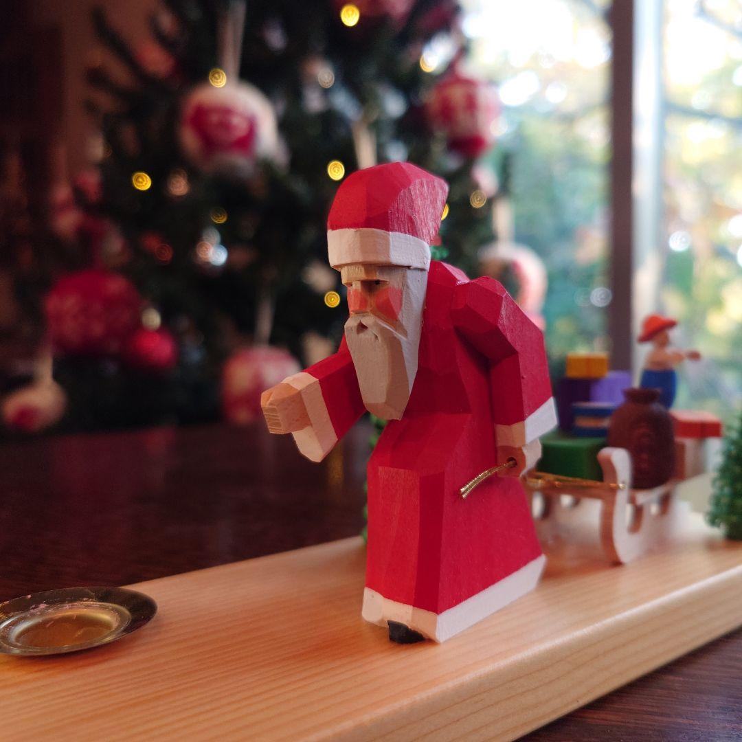 ドイツ　エルツ　ベッティーナフランケ　サンタ　キャンドルホルダー　Xmas＊新品