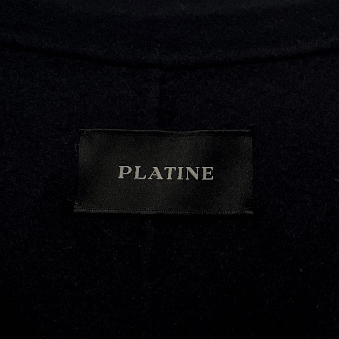 美品　PLATINE デザインロングコート　触り心地滑らか生地　日本製