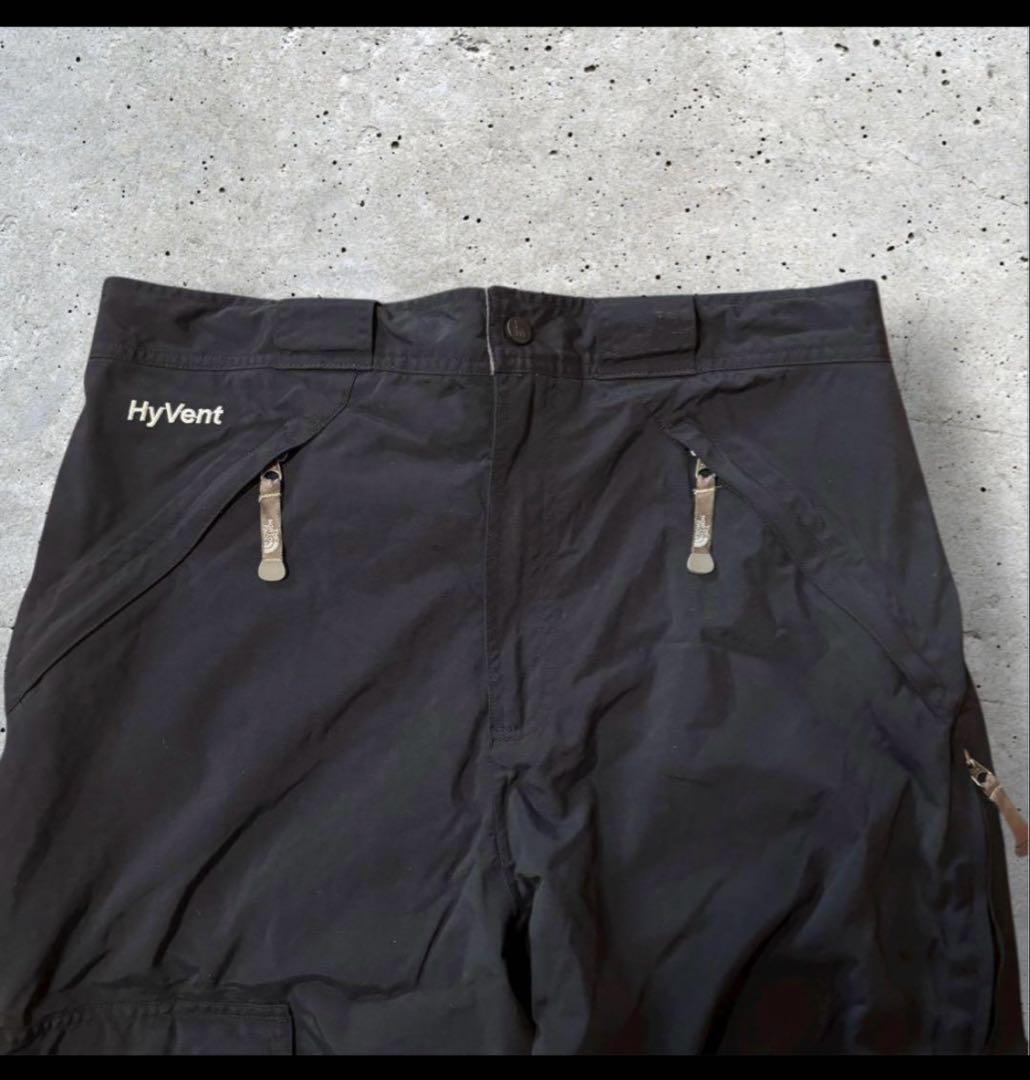 〈ザ・ノースフェイス〉スキー　スノボーパンツ　L 黒　ハイベント　刺繍ロゴ　k