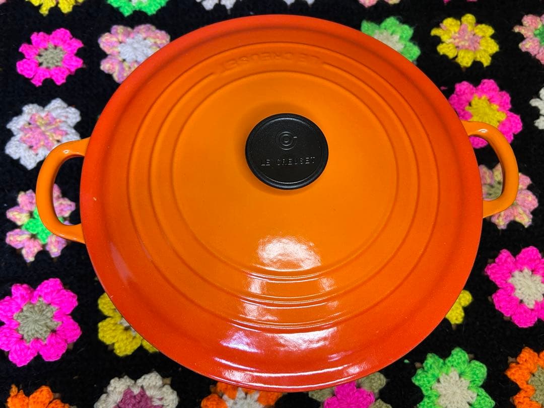 ル・クルーゼ ココットロンド 鋳鉄 両手鍋 28cm オレンジ