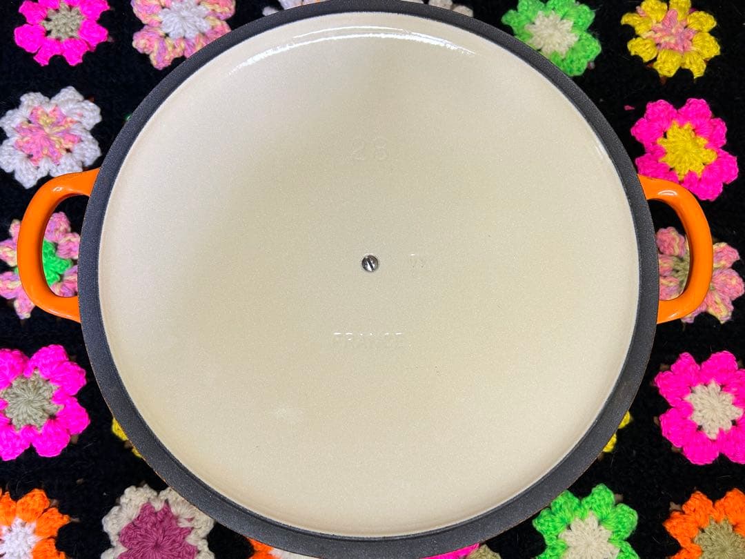 ル・クルーゼ ココットロンド 鋳鉄 両手鍋 28cm オレンジ