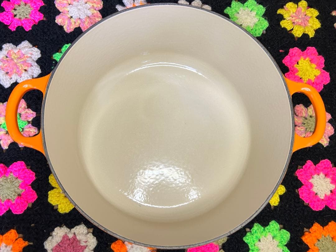 ル・クルーゼ ココットロンド 鋳鉄 両手鍋 28cm オレンジ