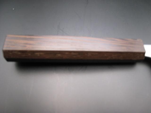 [新品未使用] 三徳包丁180mm 磨き仕上げ 白紙1号 ウエンジ 八角